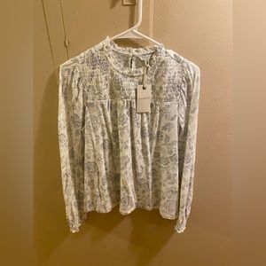 Lucky Brand long-sleeve peasant top